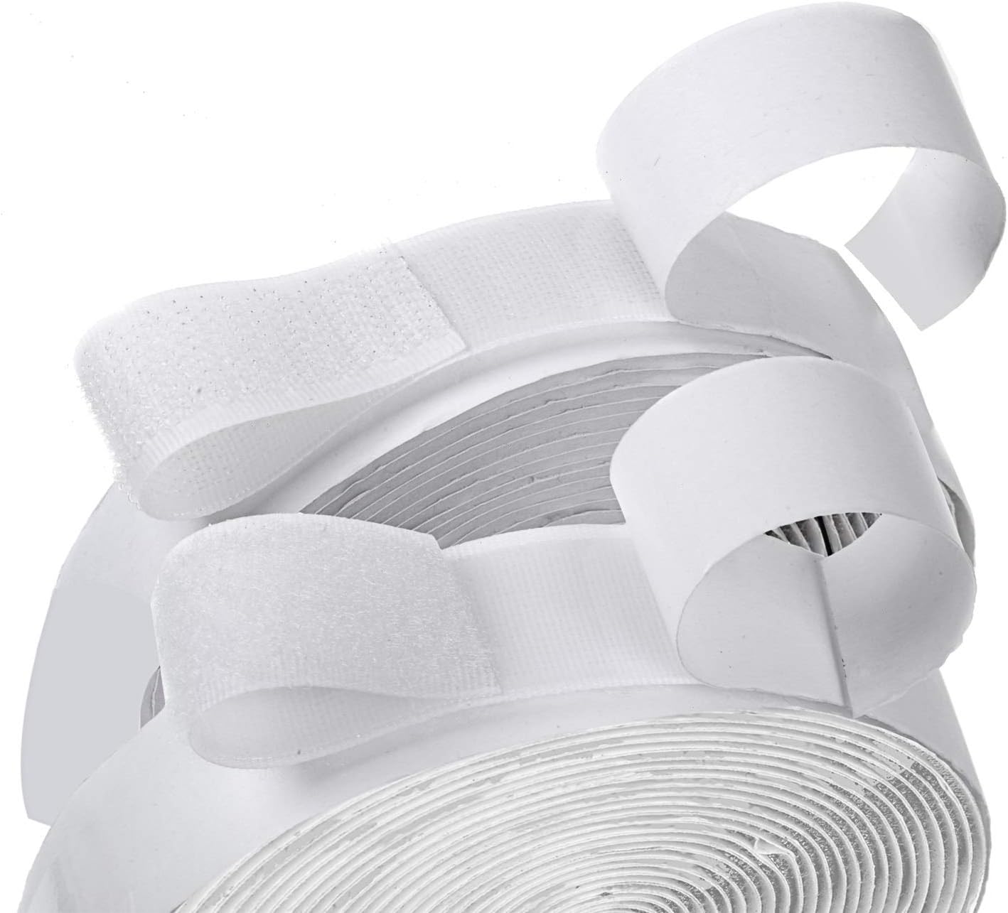 16 Feet Length 0.75 Inches Width Hook and Loop with Strong Self Adhesive Interlocking Strip, Mounting Tape V1258-DP02-WO-343