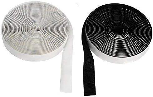16 Feet Length 0.75 Inches Width Hook and Loop with Strong Self Adhesive Interlocking Strip, Mounting Tape V1258-DP02-WO-343