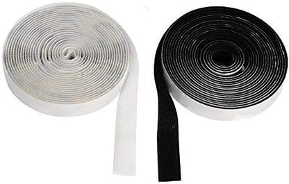 16 Feet Length 0.75 Inches Width Hook and Loop with Strong Self Adhesive Interlocking Strip, Mounting Tape V1258-DP02-WO-343