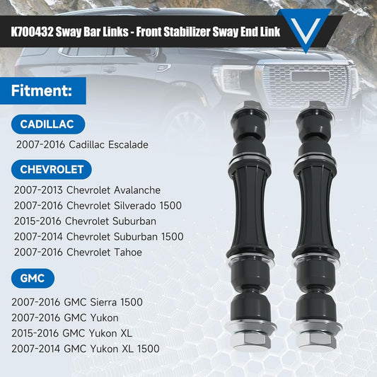 K700432 Sway Bar Links Fit For Escalade,Escalade ESV,Escalade EXT;Avalanche,Silverado 1500,Suburban,Suburban V1258-DP02-WO-359