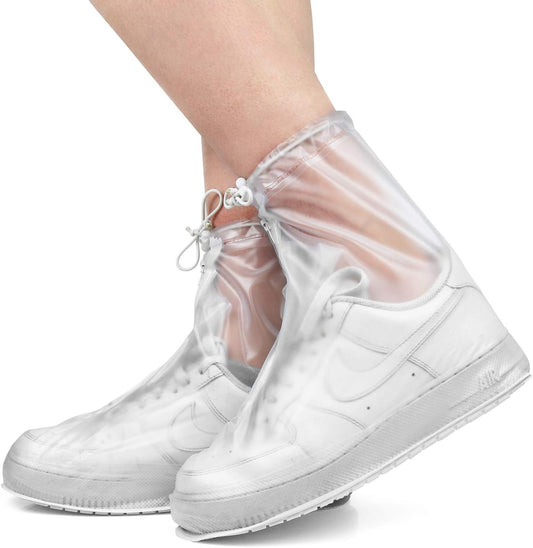 Rain Shoe Covers | Waterproof Shoe Covers for Men Women | Reusable Galoshes Overshoes V1258-DP02-WO-387