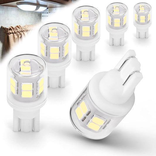 Bright T10 921 922 912 Led Bulbs for 12V RV Tralier Interior Ceiling Dome Light, Cool White 6000k, 194 168 V1258-DP02-WO-393