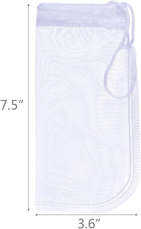 Media Filter Bag Aquarium Extra Fine,Reusable 180 Micron Drawstring Mesh Filter Bags for Very Fine Resins V1258-DP02-WO-411