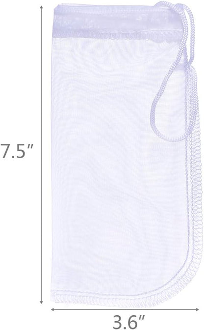 Media Filter Bag Aquarium Extra Fine,Reusable 180 Micron Drawstring Mesh Filter Bags for Very Fine Resins V1258-DP02-WO-411