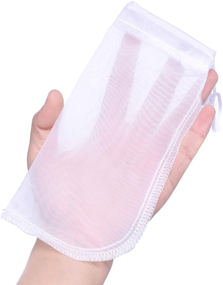 Media Filter Bag Aquarium Extra Fine,Reusable 180 Micron Drawstring Mesh Filter Bags for Very Fine Resins V1258-DP02-WO-411