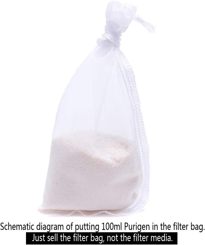 Media Filter Bag Aquarium Extra Fine,Reusable 180 Micron Drawstring Mesh Filter Bags for Very Fine Resins V1258-DP02-WO-411