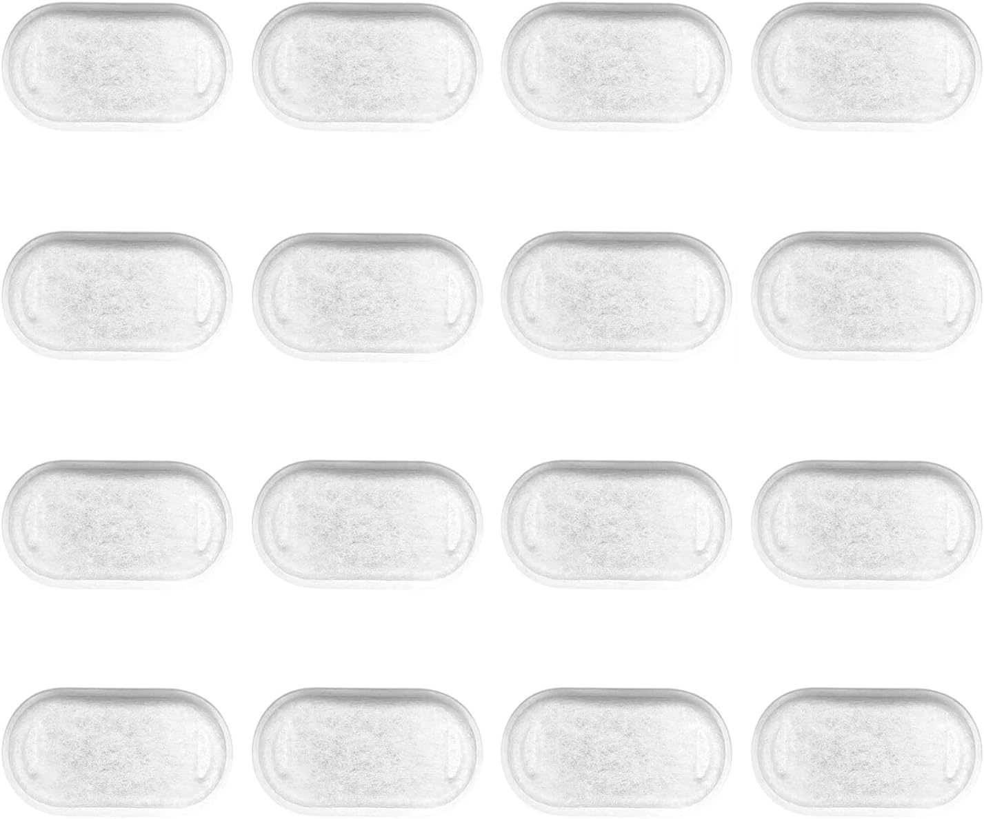 16 Pack Replacement Filters for Cat/Dog Water Fountain - Stainless Steel, 67oz/2L Adjustable Water Flow, V1258-DP02-WO-413