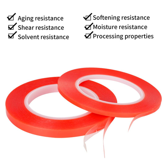 Double Sided Adhesive Tape 5mm / 10mm x 25M Heat Resistant High Adhesion Transparent Acrylic Tape, LCD Screen V1258-DP02-WO-415