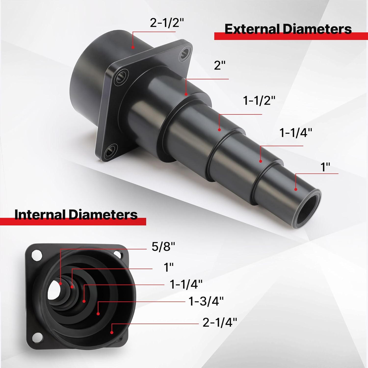 Shop Vac 90687 Universal Tool Adapter, 2PCS V1258-DP02-WO-416