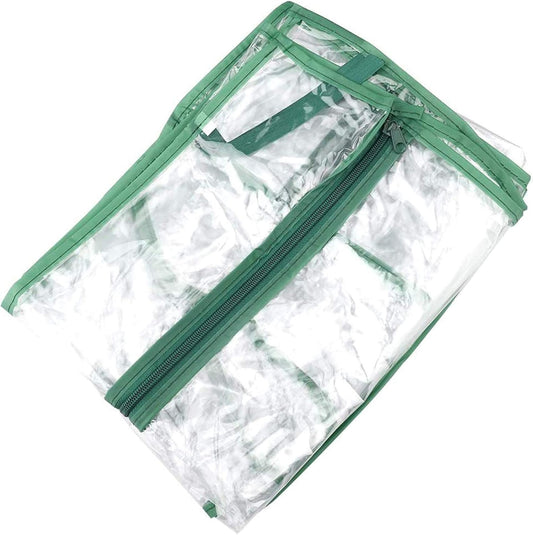 4-Tier Greenhouse Replacement Cover Clear PVC Greenhouse Cover with Roll-Up Zipper Door - 27" L x 19" W x 63" V1258-DP02-WO-417
