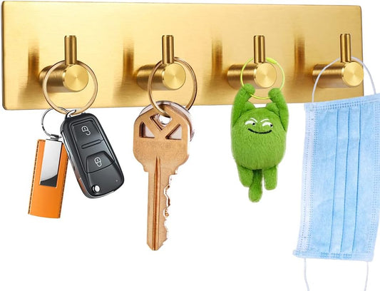 Key Holder for Christmas Wall Decorative, Adhesive Stainless Steel Key Hooks, Key Hanger Key Organizer Towel V1258-DP02-WO-42