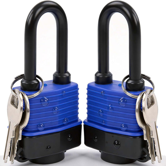 Heavy-Duty 44mm 1.75" Out-Door Padlock Keyed-Alike, Water-Resistant Cover, Steel Lock with Same-Key, V1258-DP02-WO-427