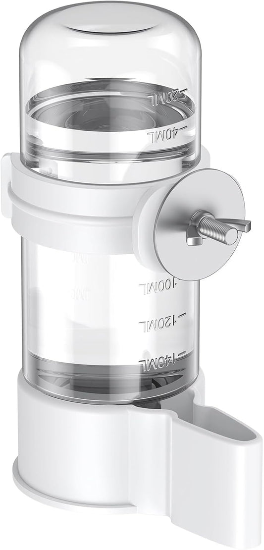 Bird Water Dispenser, Automatic Water Feeder, Plastic Cage Water Dispenser, White Parrot Waterer for Small V1258-DP02-WO-431