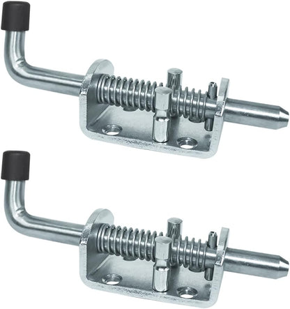 Spring Loaded Gate Latch Pin Barrel Bolt 6in x 1/2in Stem Durable Zinc Plated Solid Steel Heavy Duty for V1258-DP02-WO-436