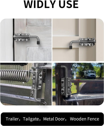 Spring Loaded Gate Latch Pin Barrel Bolt 6in x 1/2in Stem Durable Zinc Plated Solid Steel Heavy Duty for V1258-DP02-WO-436