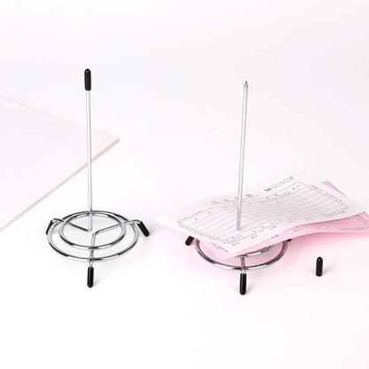4PCS Check Spindle, Receipt Holder Spike, Stainless Steel Bill Fork, Memo Holder Spike V1258-DP02-WO-442