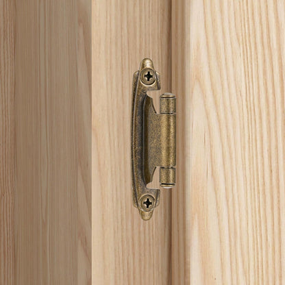 10 Pack (5 Pair) Antique Brass Self Closing Cabinet Hinges for Kitchen Cabinet Door, 1/2" Overlay (Variable) V1258-DP02-WO-452