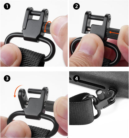 Two Point Sling with Swivels, Comfortable Neoprene Padded, Length Adjustable Shoulder Strap for Outdoors V1258-DP02-WO-464