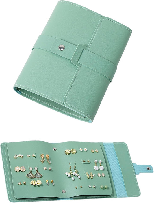 Earring Holder Organizer with Foldable Book Design Jewelry Book Organizer, Portable Pu Leather Travel Earring V1258-DP02-WO-465