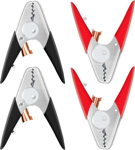 Jumper Cable Clamps Heavy Duty 4 Pcs, Battery Clamps 1100A Jumper Cable Ends 6 Inch Battery Charger Ends V1258-DP02-WO-469