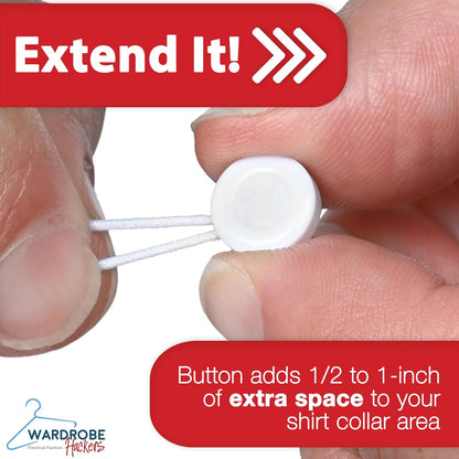 Collar Extenders for Mens Shirts Soft Elastic Expand Tight Neck Relief Dress Shirt Button Extensions V1258-DP02-WO-471