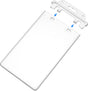Clear ID Badge Holder Hard Plastic ID Holder for Lanyard by , Permanent Locking, Vertical, 10 Pack V1258-DP02-WO-489