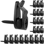 String Light Hanger Hooks,Screw in Hooks for Hanging Christmas Light,Led Fairy Led Light Clips,Black,50 Pack V1258-DP02-WO-498