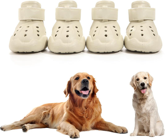 Dog Shoes, Dog Sandals for Hot Pavement, Non-Slip Waterproof Dog Booties for Winter Snowy Day and Summer, V1258-DP02-WO-506