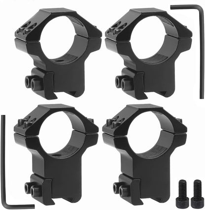 1'' Dovetail Scope Rings, 2 Pack High Profile or Medium Profile 1 Inch Scope Mount Rings for 11mm Dovetail V1258-DP02-WO-508