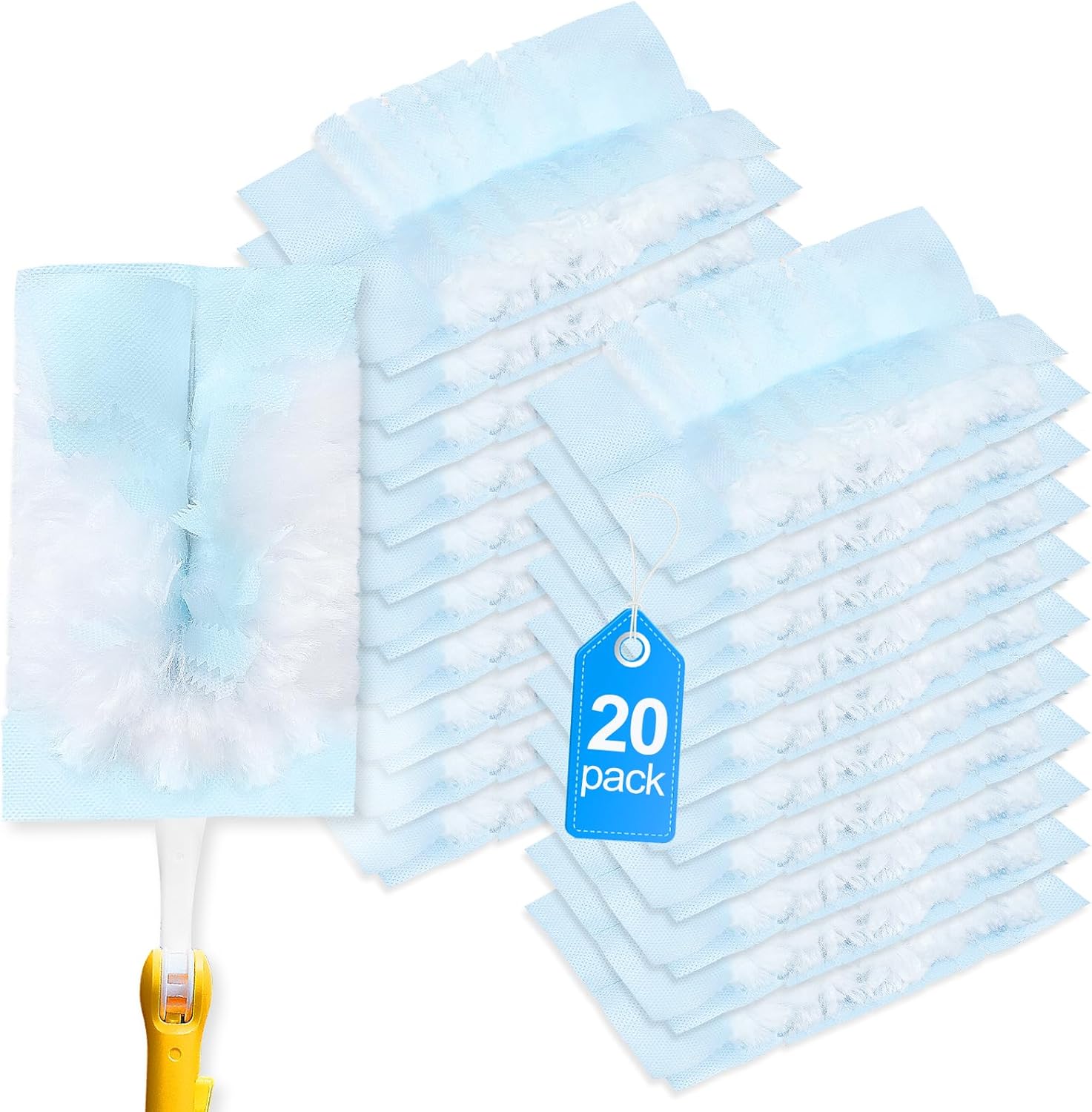 Duster Refill Compatible with Swiffer Hand Duster, Unscented Disposable Heavy Duty Duster Refills, Dusters V1258-DP02-WO-509