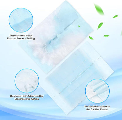 Duster Refill Compatible with Swiffer Hand Duster, Unscented Disposable Heavy Duty Duster Refills, Dusters V1258-DP02-WO-509
