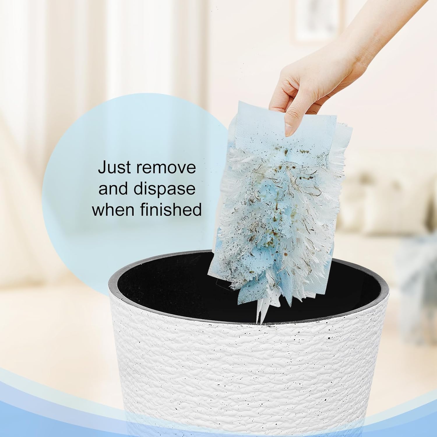 Duster Refill Compatible with Swiffer Hand Duster, Unscented Disposable Heavy Duty Duster Refills, Dusters V1258-DP02-WO-509