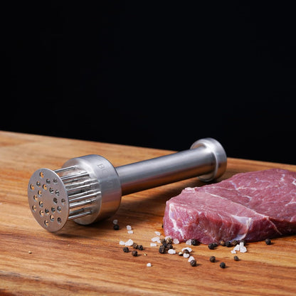 Stainless Steel Meat Tenderizer Tool with 21 Sharp Needles - A Meat Tenderizer Mallet for Chicken and Beef, V1258-DP02-WO-526