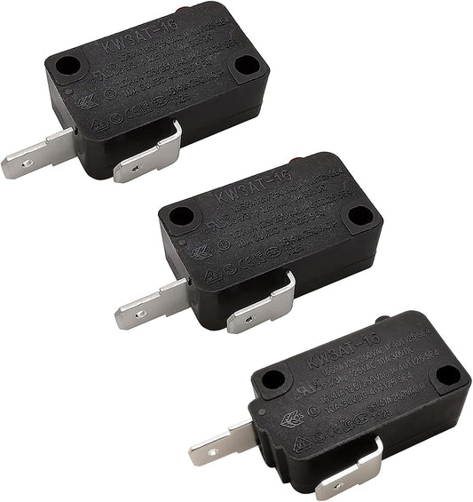 Microwave Oven Door Switch Replacement Part, 16A 125VAC, KW3AT-16 (Downward Compatible with KW3A-16), 2X V1258-DP02-WO-529