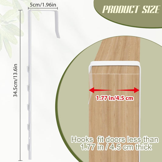 Over-The-Door Mirror Hanger, Adjustable 13.6 in Door Mirrors Hanger with Protective Lining, Prevent V1258-DP02-WO-531