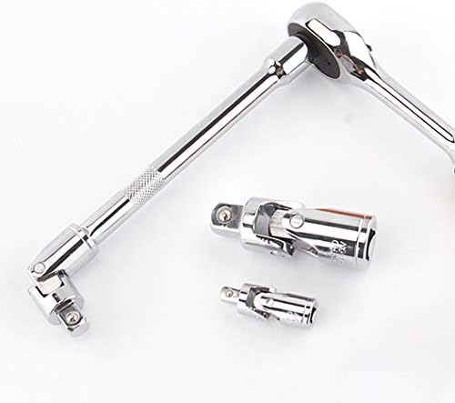 3PCS Universal Joint Socket Set, Chrome Vanadium Steel Swivel Socket Adapter Set, 1/4IN, 3/8IN, 1/2IN Drive V1258-DP02-WO-539