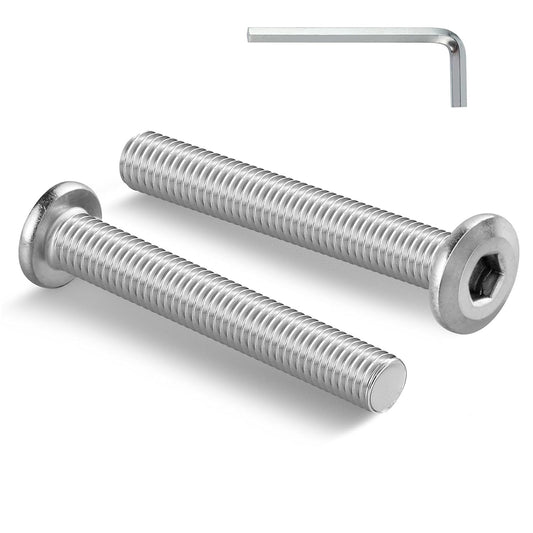 M6-1.0 x 45mm Flat Head Hex Socket Cap Screws Bolts 10Pcs, M6 Bolt 304 Stainless Steel 18-8 Furniture Bolts V1258-DP02-WO-540