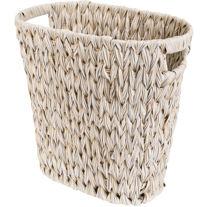 Wicker Trash Can, Waterproof Bathroom Trash Can, Wicker Waste Basket for Bathroom, Decorative Boho Waste V1258-DP02-WO-541