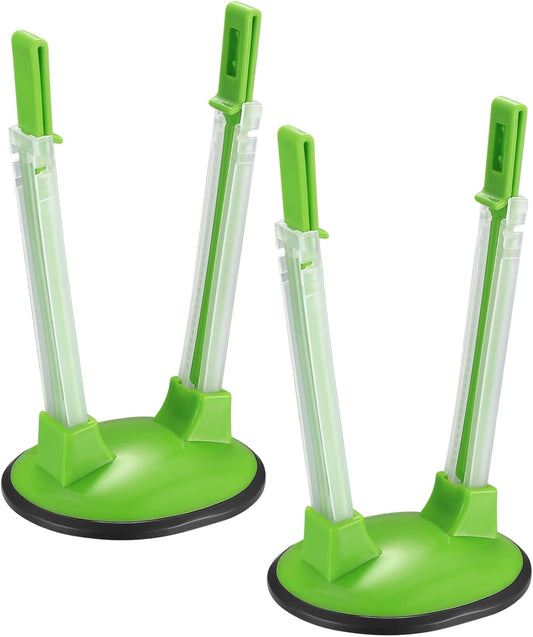 2 Pcs Baggy Rack, Freezer Bag Holder Stand, Adjustable Food Storage Holders, Plastic Food Prep Bag/Zip Lock V1258-DP02-WO-542