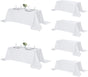 6 Pack Rectangle Tablecloth, 90x156 Inch, Stain Resistant and Wrinkle Polyester Table Cloth, Fabric Table V1258-DP02-WO-549