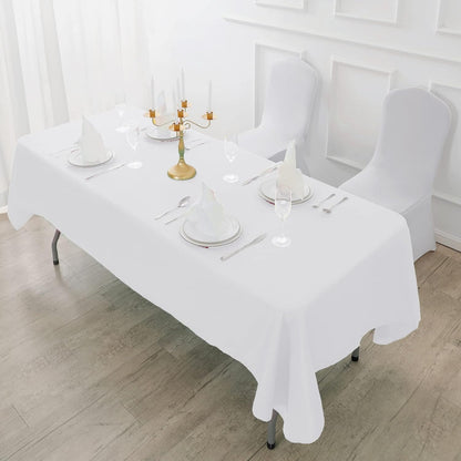 6 Pack Rectangle Tablecloth, 90x156 Inch, Stain Resistant and Wrinkle Polyester Table Cloth, Fabric Table V1258-DP02-WO-549