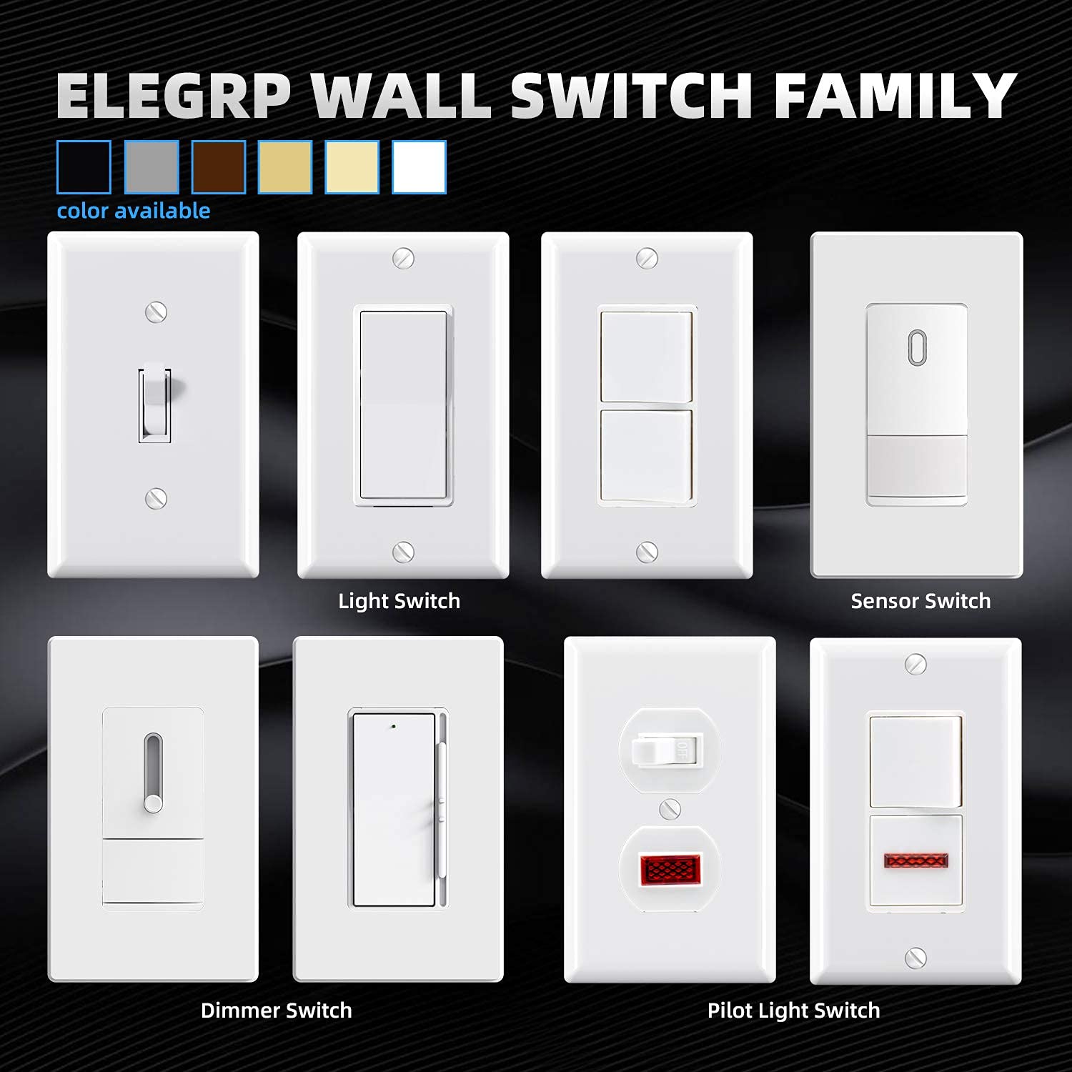 3 Way Toggle Light Switch, 15 Amp, 120 V, Toggle Framed AC Quiet Switch, in Wall On/Off Switch Replacement, V1258-DP02-WO-560