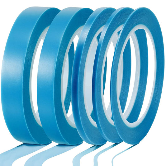 5 Rolls of Vinyl Tape Masking Tape Automotive Car Auto Paint for Curves, High Temperature Vinyl Low Tack(1/16 V1258-DP02-WO-566