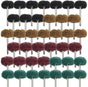 40 Pack 1 inch Abrasive Wheel Buffing Polishing Wheel Set for Rotary Tool - with 1/8" Shank (25mm) V1258-DP02-WO-567