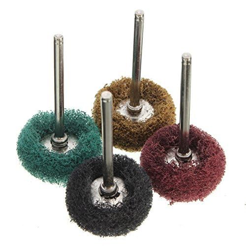 40 Pack 1 inch Abrasive Wheel Buffing Polishing Wheel Set for Rotary Tool - with 1/8" Shank (25mm) V1258-DP02-WO-567