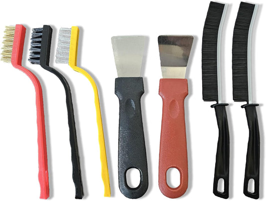 7 Pcs Multi-Purpose Crevice Cleaning Brush Tool for Stubborn Kitchen Grease Stains, Bathroom Crevices, Window V1258-DP02-WO-57