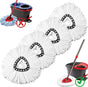 4 Pack Mop Heads Replacements, Compatible with O Cedar Easywring 1-Tank System Easy Wrin Spin Mops, Triangle V1258-DP02-WO-579