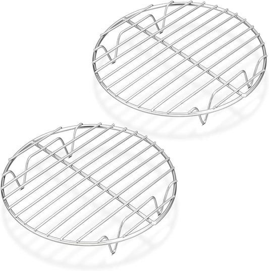7 1/2 Inch Cooking Rack Round, Stainless Steel Round Rack for Cooking Cooling Steaming Baking, Fit Air Fryer V1258-DP02-WO-58