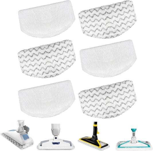 6 Pack 1940 1806 2685A Steam Mop Pads For Bissell Powerfresh Steam Mop Deluxe Pet Lift-Off Plus Slim V1258-DP02-WO-586