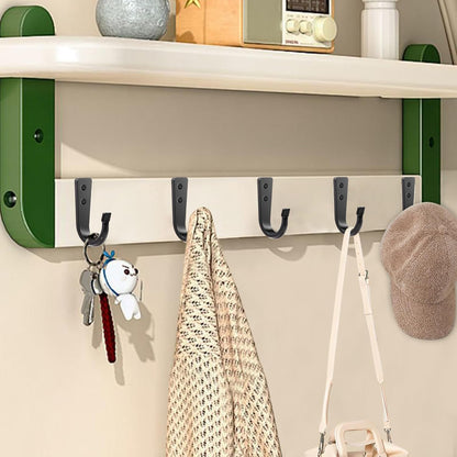 5 Large Size Heavy Duty Wall Hooks, Coat Hooks for Hanging Pans, Backpacks, Coats, Garage Items (Black) V1258-DP02-WO-59